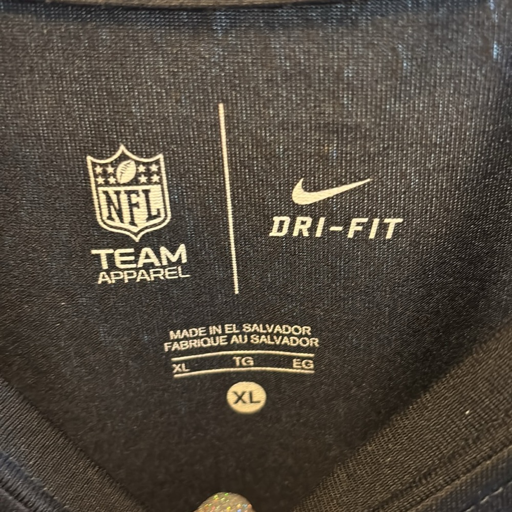 Nike NFL  Dri Fit New Orleans Saints Shirt Mens Size XL Black Football - Picture 4 of 7